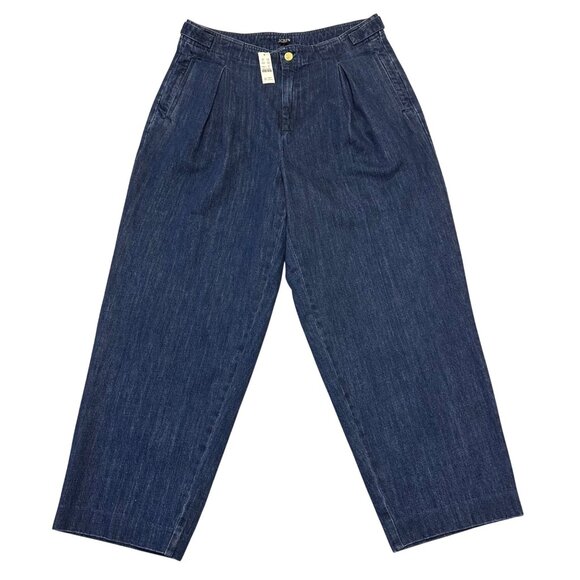 J. Crew Denim - J Crew Tapered Pleat High Waist Jeans NWT Size 30 1984 Rigid Denim Gold Buttons